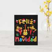 Navidad Mexican Fiesta Hot Pepper Guitar Xmas Teil Karte (Gelbe Blume)