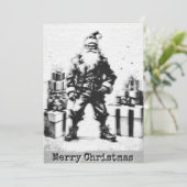 Navidad Punk (Santa gris). Karte (Stehend Vorderseite)