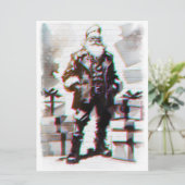 Navidad Punk (Santa pared). Karte (Stehend Vorderseite)