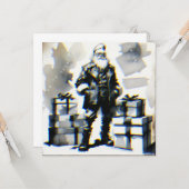 Navidad Punk (Santa postal). Karte (Vorderseite/Rückseite Beispiel)