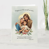 Navidad Religiosa La Sagrada Familia y Dios Karte (Vorderseite)