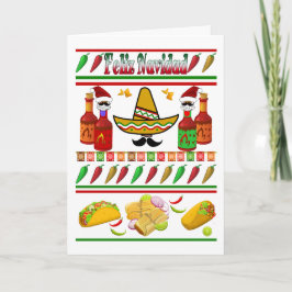 Navidad Ugly Sweater Pattern Weihnachten Karte