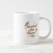 Navidad y Año Nuevo ✨ | Festive Botanical Design Jumbo-Tasse (Rechts)