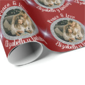 Navidades de fotografía de plata redonda y rojo de geschenkpapier (Rolleneckpunkt)