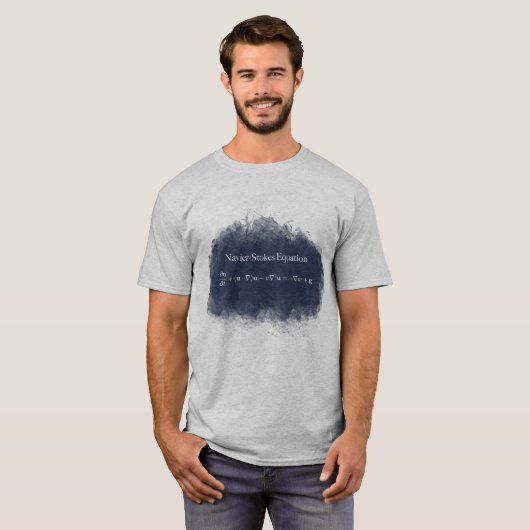 Navier schürt Gleichungs-Mathe-u. Wissenschafts-T T-Shirt (Vorne ganz)