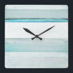 'Navigate' Blaue Abstrakte Kunst Quadratische Wanduhr<br><div class="desc">Das Bild,  mit dem dieses Produkt erstellt wurde,  ist ein abstraktes Kunstbild der T30 Galerie.</div>