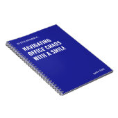 Navigating Office Chaos Funny Quote Notizblock (Rechte Seite)