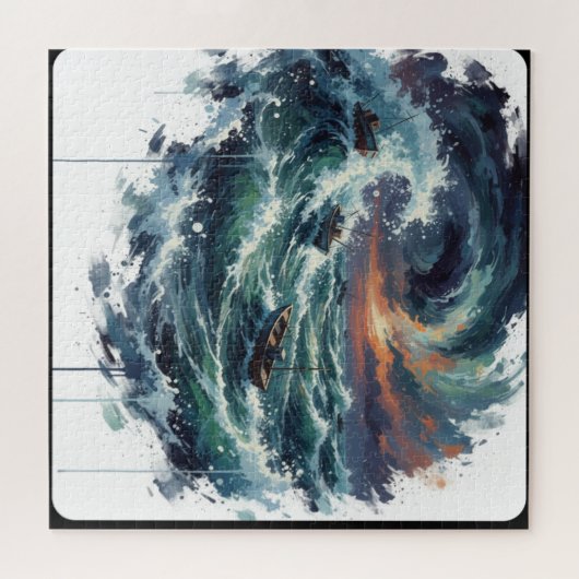 Navigating the Azure Swirl Puzzle (Horizontal)