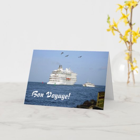 Navigating the Seas Bon Voyage Card Karte (Gelbe Blume)