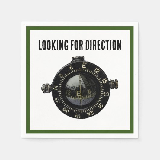 Navigation Adventure im militärischen Kompass Serviette (Vorderseite)