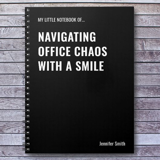 Navigation durch Office Chaos Funny Zitat Notizblock