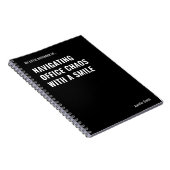 Navigation durch Office Chaos Funny Zitat Notizblock (Rechte Seite)