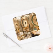 Navigational Gauges and Instruments on Submarine Quadratischer Aufkleber (Umschlag)