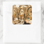 Navigational Gauges and Instruments on Submarine Quadratischer Aufkleber (Tasche)