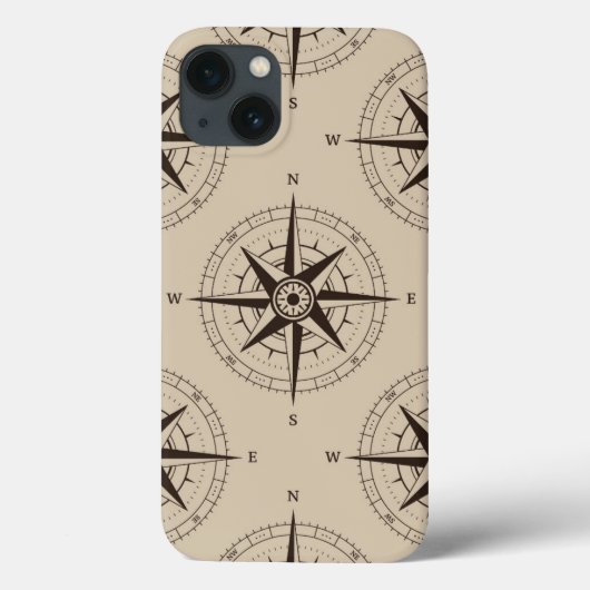 Navigations-Kompass-Muster Case-Mate iPhone Hülle (Rückseite)