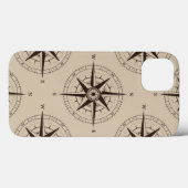 Navigations-Kompass-Muster Case-Mate iPhone Hülle (Rückseite (Horizontal))