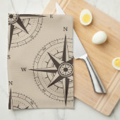Navigations-Kompass-Muster Küchentuch (Viertel Falte)