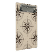 Navigations-Kompass-Muster Mini Klemmbrett (Schrägansicht)