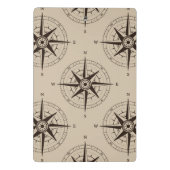 Navigations-Kompass-Muster Mini Klemmbrett (Rückseite)