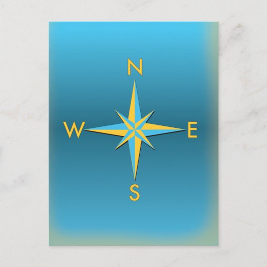 Navigationskompass Postkarte (Vorderseite)