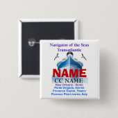 NAVIGATOR DES SEENamensschild-KNOPFES Button (Vorne & Hinten)