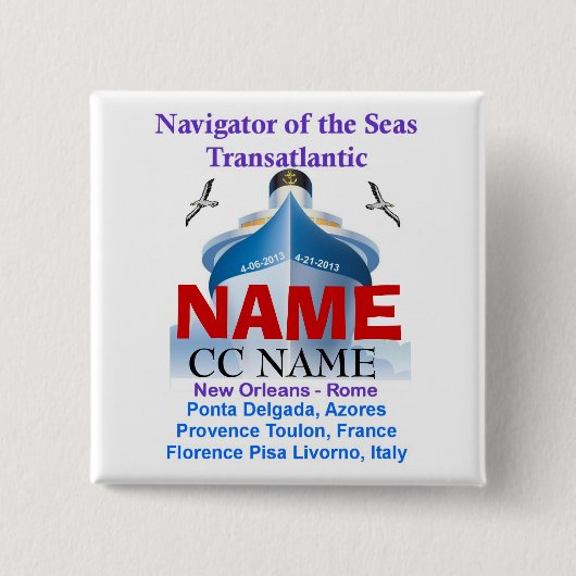 NAVIGATOR DES SEENamensschild-KNOPFES Button (Vorderseite)