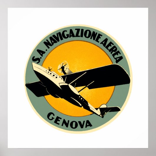 Navigazione Aerea ~ Genova Poster (Vorne)