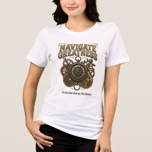 Navigiere Größe Die Richtung bestimmt das Schicksa Tri-Blend Shirt