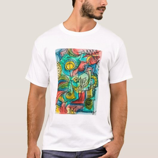 Navigieren durch die stürmisch-moderne Wasserfarbe T-Shirt (Vorderseite)