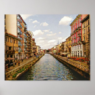Navigli Kanal Mailand Poster