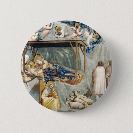 Navitity (Geburt Jesu Christi) (von Giotto) Button (Vorderseite)