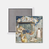 Navitity (Geburt Jesu Christi) (von Giotto) Magnet (Vorderseite/Rückseite)