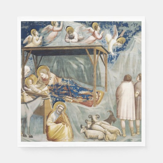 Navitity (Geburt Jesu Christi) (von Giotto) Serviette (Vorderseite)