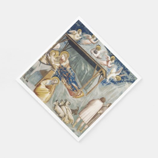 Navitity (Geburt Jesu Christi) (von Giotto) Serviette (Ecke)