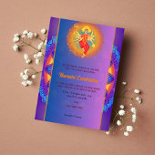 Navratri Durga Puja Celebration Chakra Mandala Einladung