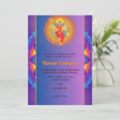 Navratri Durga Puja Celebration Chakra Mandala Einladung (Stehend Vorderseite)