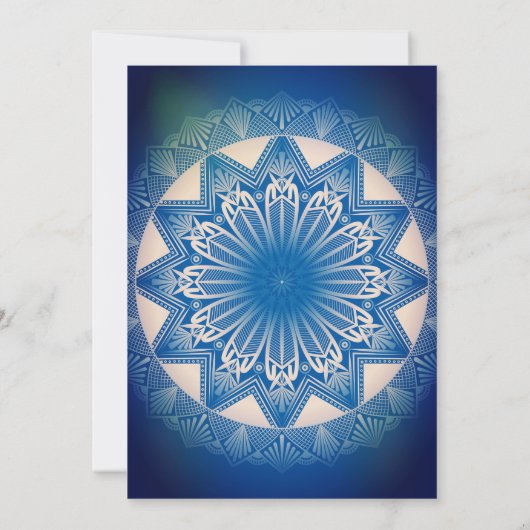 Navratri Durga Puja Celebration Chakra Mandala Einladung (Rückseite)