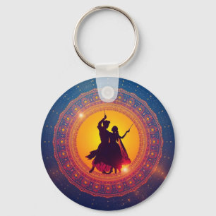 Navratri - Ein Festival der Hingabe und des Tanzes Schlüsselanhänger