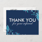 Navty and blue REFERRAL YOU POSTCARD Ankündigungspostkarte (Vorne/Hinten)