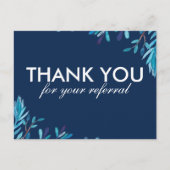 Navty and blue REFERRAL YOU POSTCARD Ankündigungspostkarte (Vorderseite)