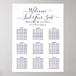 NAVUE BLUE SITZENCHART|BLUSH HEART|DIY FARBE POSTER