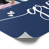 Navy Abschluss K-12 Moderne Script Foto Collage Poster (Ecke)