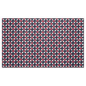 Navy Abstract Floral Grid - Poplin Fabric Stoff (Fat Quarter (45,7 x 55,9 cm))