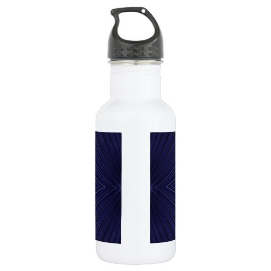 Navy Abstrakt Pattern Trinkflasche (Rückseite)