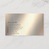 Navy-Agate Geode Chic Gold metallisch Visitenkarte (Rückseite)