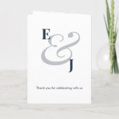 Navy Ampersand | Tischnummer (gefaltet) (Rückseite)