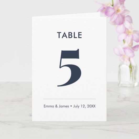 Navy Ampersand | Tischnummer (gefaltet) (Orchidee)