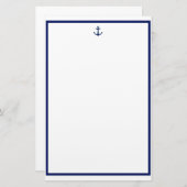 Navy Anchor Briefpapier (Vorne/Hinten)