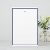 Navy Anchor Briefpapier (Stehend Vorderseite)