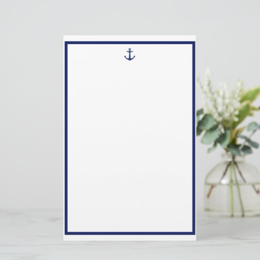 Navy Anchor Briefpapier (Stehend Vorderseite)